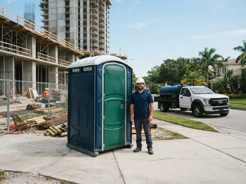 Construction High-Rise Portable Toilets in Tampa, FL